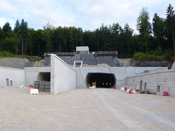 Portal tunnel Längholz under construction